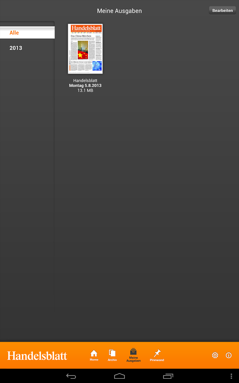 Handelsblatt ePaper Screen 3