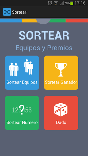 Sortear - Equipos y Premios