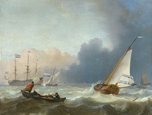 RIJKS: Ludolf Bakhuysen: Rough Sea with a Dutch Yacht 1694