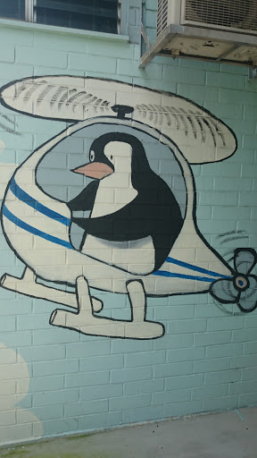 Helicopter Penguin Mural