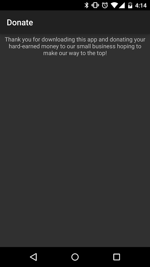 Android application Donate screenshort