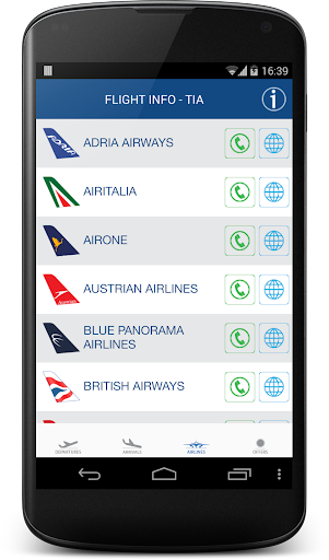 【免費旅遊App】Tirana Flights Info-APP點子