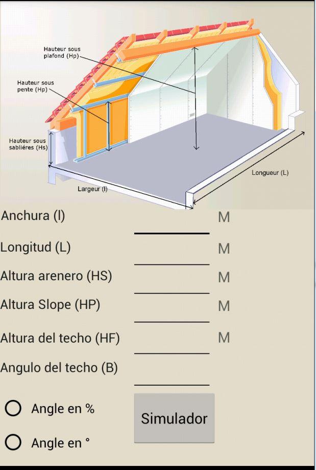 Android application Loft calculation and Roofing screenshort