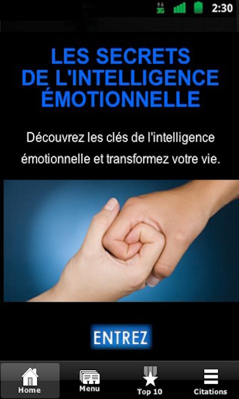 Android application INTELLIGENCE ÉMOTIONNELLE screenshort