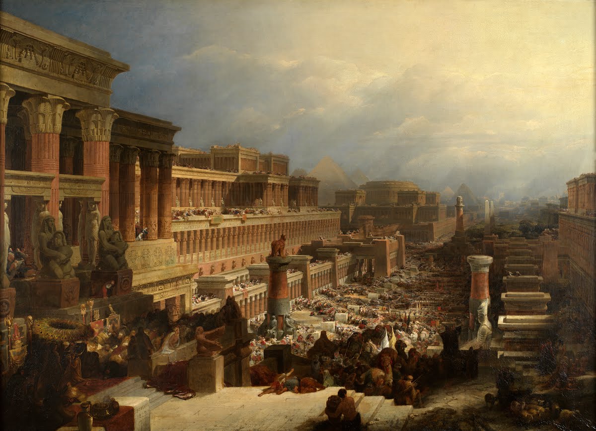 The Departure of the Israelites by David Roberts, Exodus 14:1-13, Bible.Gallery