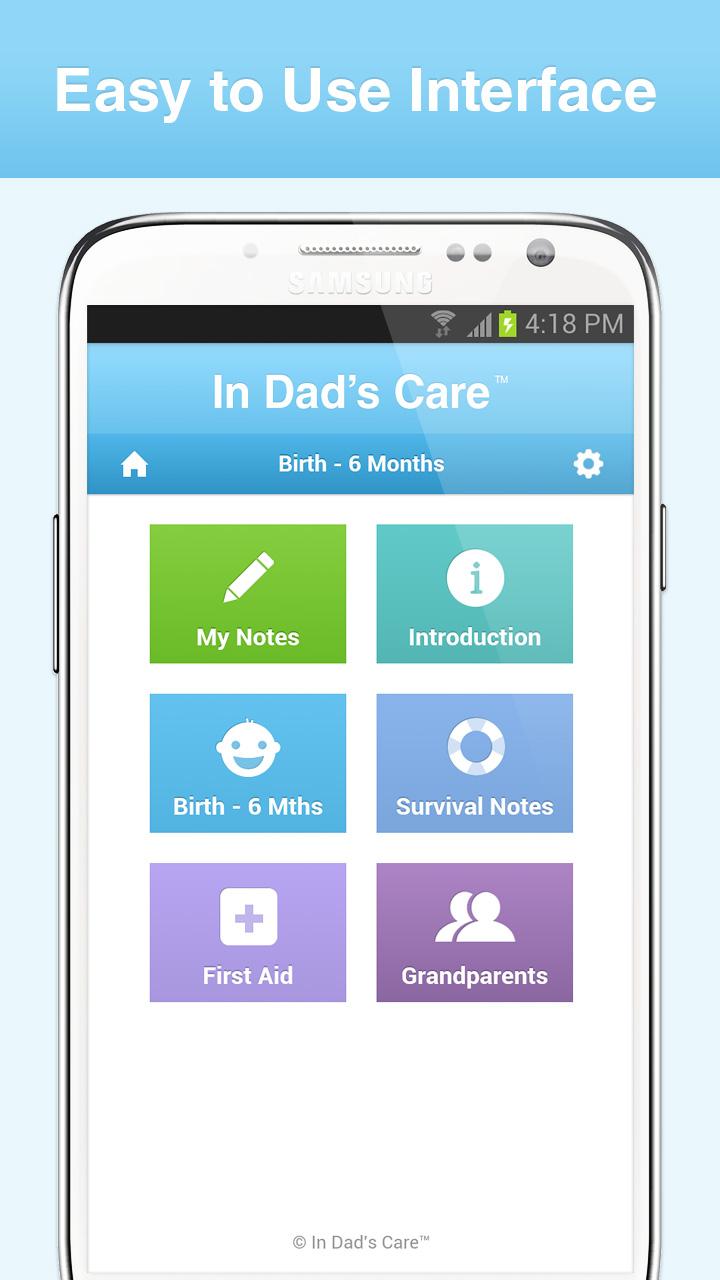 In Dads Care: Baby Care Guide Screen 2