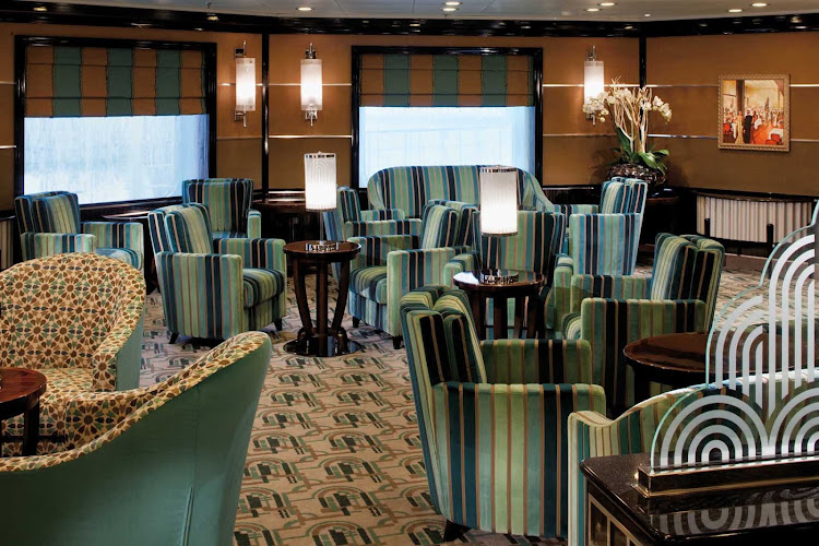 Relax or mingle with fellow guests in one of the posh lounge areas aboard your Silversea sailing.
