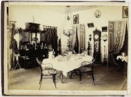 Eetkamer van het huis van Paul Sandel in Tandjong Poera, Langkat Sumatra