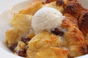 Apple Rum Raisin Bread Pudding