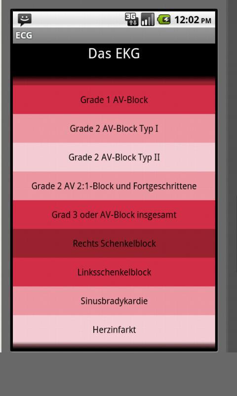 Elektrokardiogramm EKG Typen Screen 2