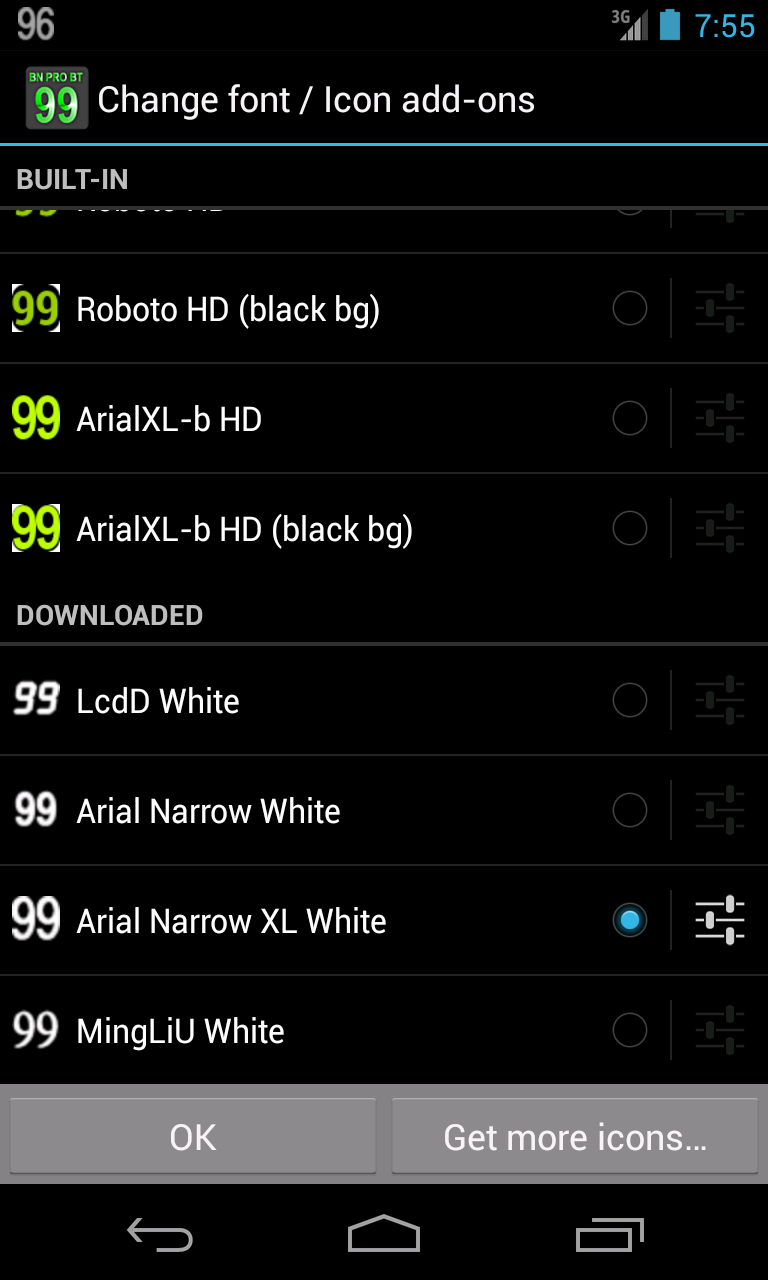 BN Pro White Text Screen 1