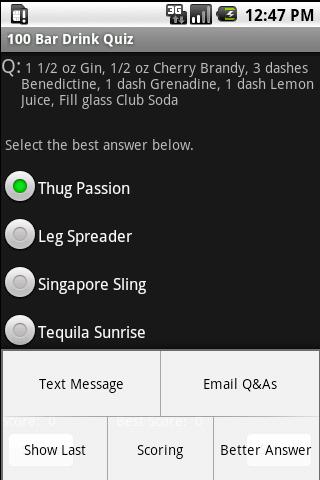 100 Bar Drink Guide &amp; Quiz Screen 2