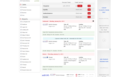 Lessno Meta Search Flights