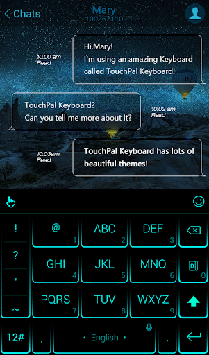 【免費生活App】Neon Blue Keyboard Theme-APP點子