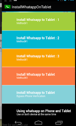 Install Whatsapp on Tablet