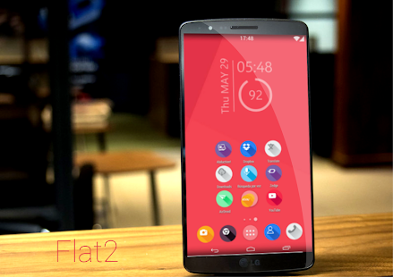 FLAT2 theme Go Launcher 5 in 1 - screenshot thumbnail