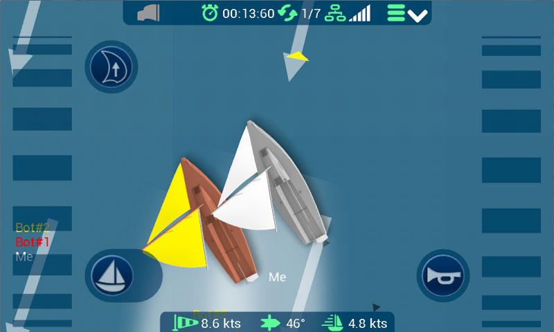 Android application e-regatta online sailing game screenshort