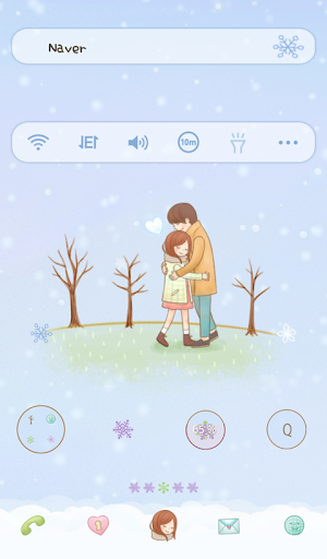 【免費個人化App】첫 눈을 맞으며 도돌런처테마-APP點子