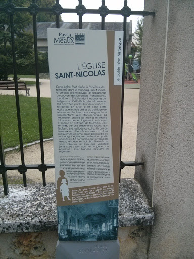 Plaque Église Saint Nicolas 