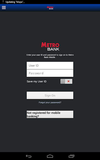 Metro Bank Mobile Tablet