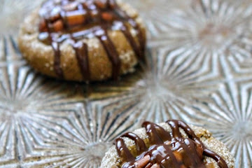 Caramel Pecan Thumbprint Cookies