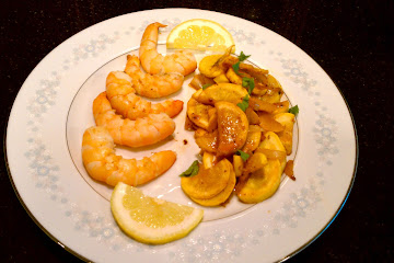 Lemon Yellow Squash with Shrimp