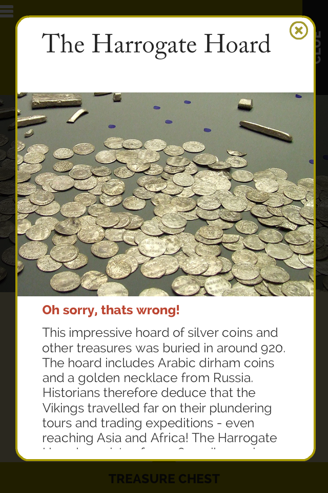 The Vikings - Treasure Quiz Screen 3
