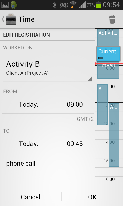 TIME Business add-on Screen 2
