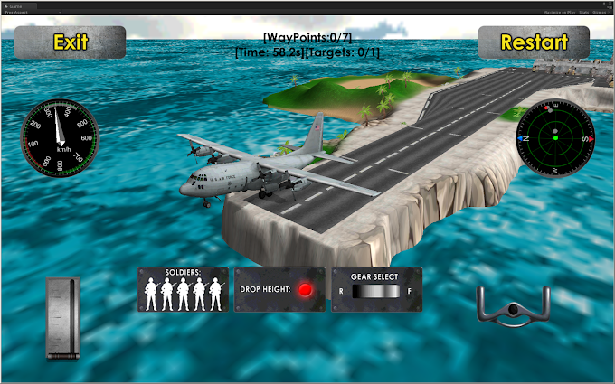 تحميل لعبة طائرة الشحن العسكرية Flight Sim Transport Plane 3D