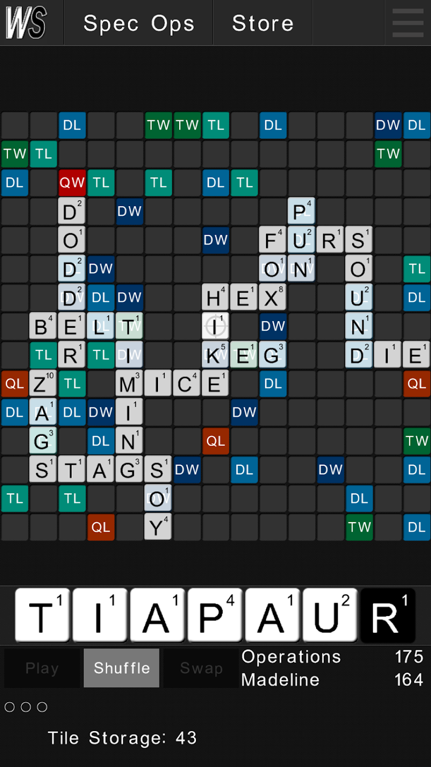 Wordspionage Screen 1