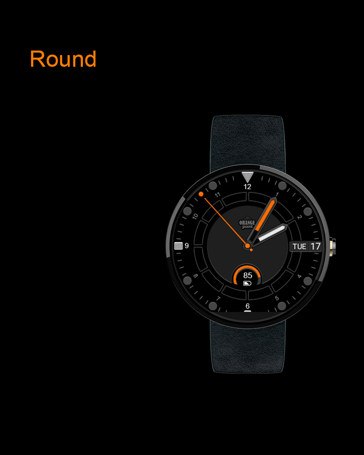 Orange Point Free Watch Face Screen 1