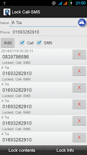 Lock Call SMS