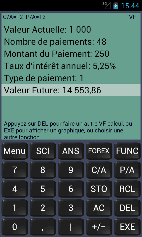 Android application Financial Calculator (FincCalc+) screenshort