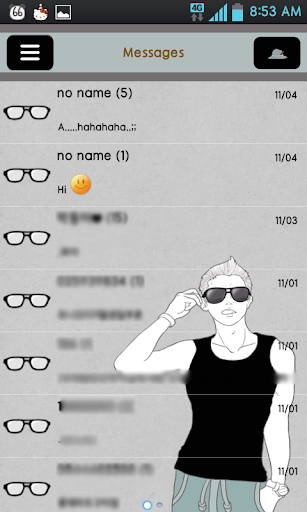 chasinamSeek this GO sms theme