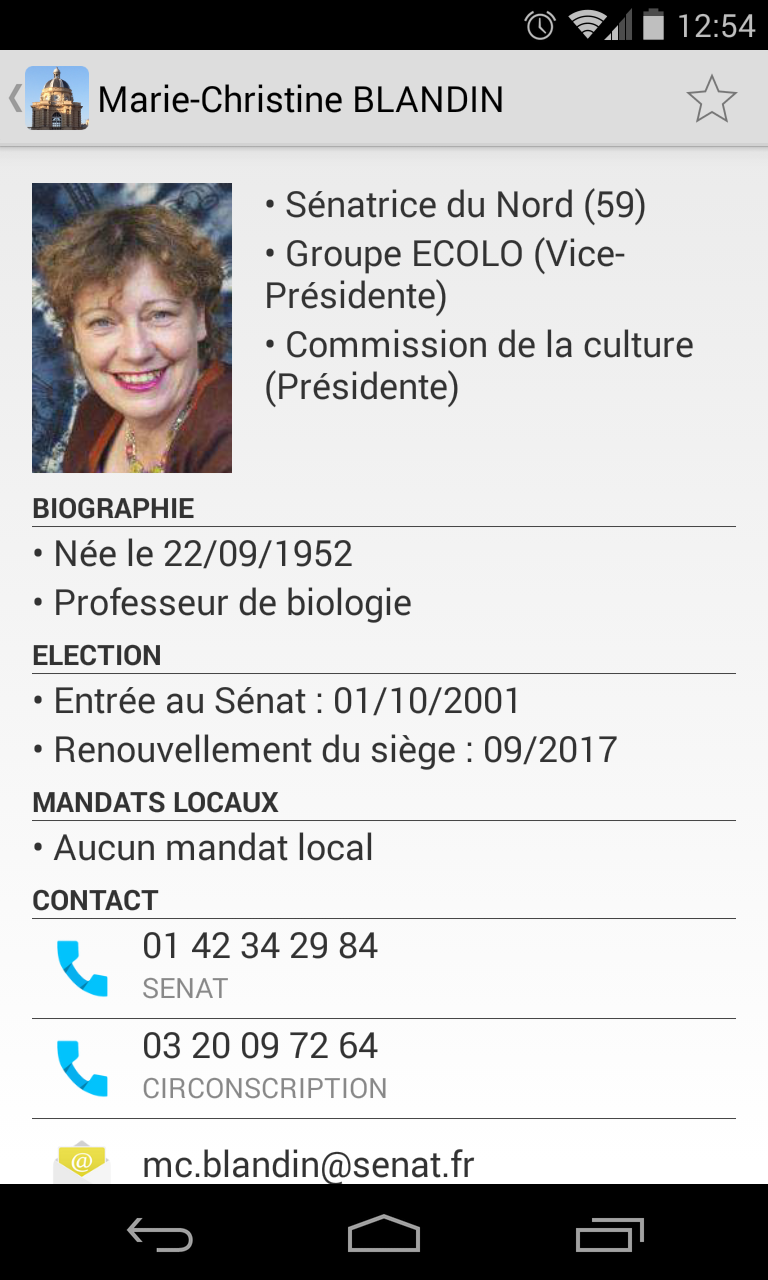 Sénateurs Screen 2