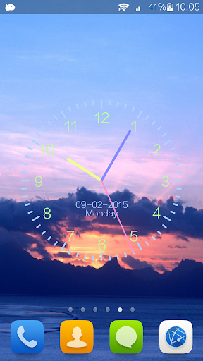 Clock Wallpaper Cloud style