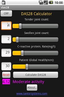 DAS28 - Rheumatoid Arthritis Screenshots 1