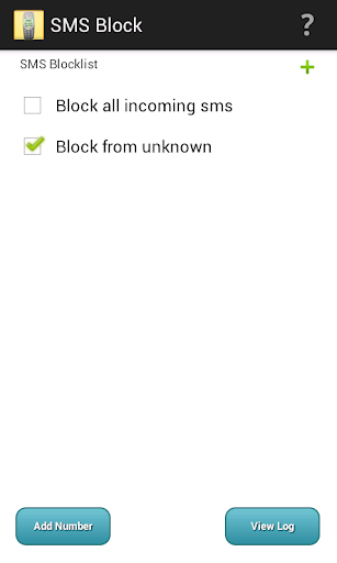 SMS Block - number blacklist