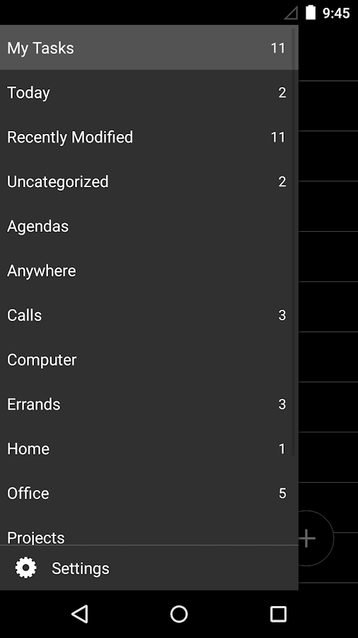 Org tasks. List орг.