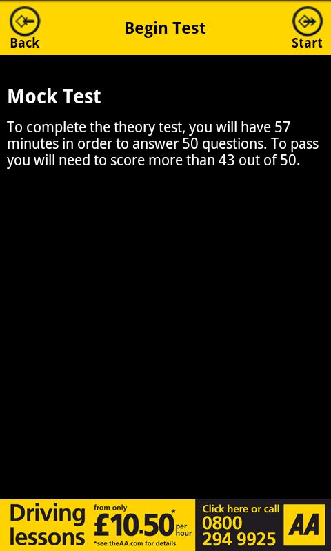 AA Theory Test for Car Drivers Screen 3