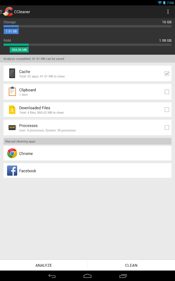 CCleaner v1.01.18 Apk