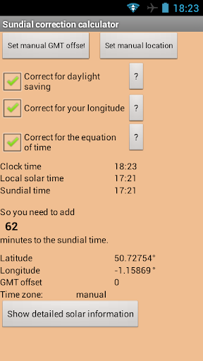 Sundial Correction Calculator