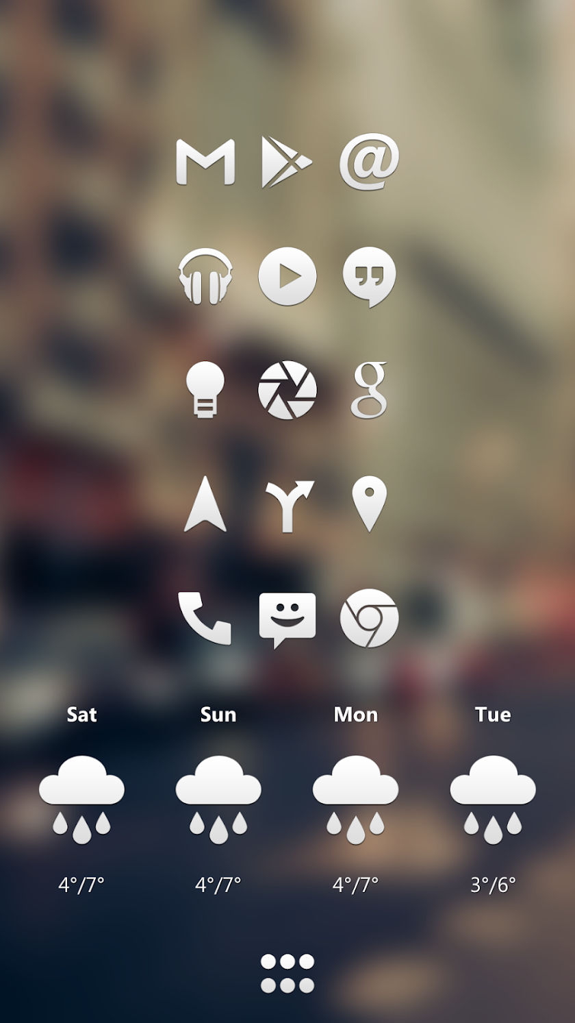 White Frost Go Apex Nova Theme Screen 1
