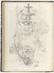 Architectonische elementen tussen bladranken