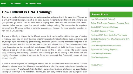 CNA Training Classes