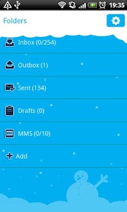 GO SMS Pro Snowman Theme Screenshots 4