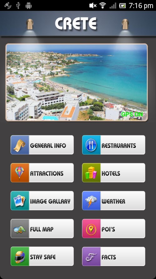 Android application Crete Offline Map Travel Guide screenshort
