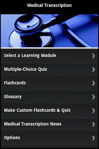 Android application Certified Med Transcription screenshort