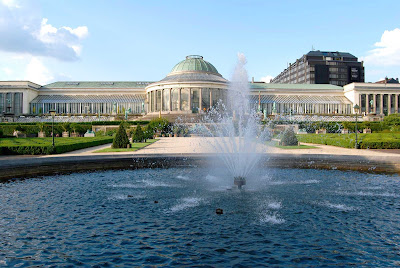 View of the Jardin Botanique in Brussels, Belgium.