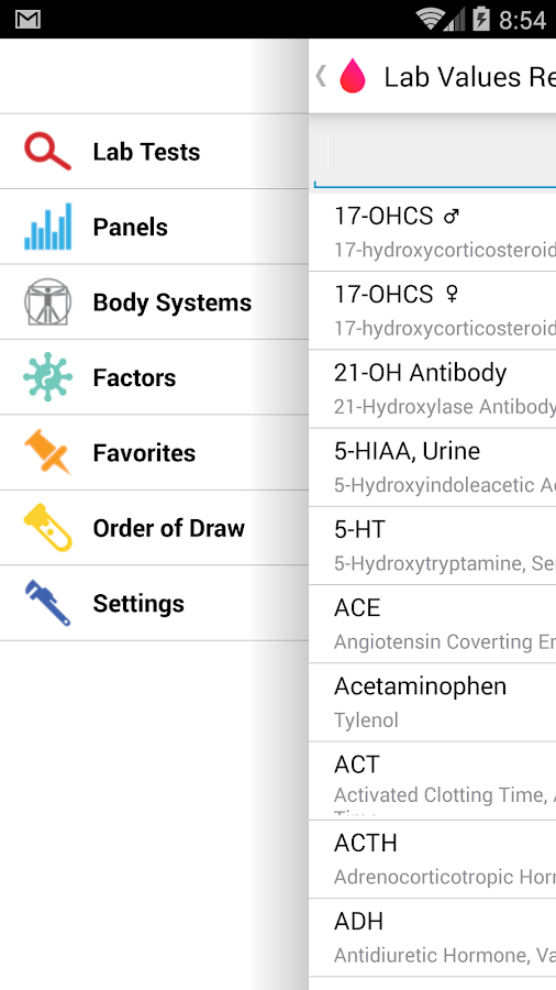    Lab Values Reference Pro- screenshot  